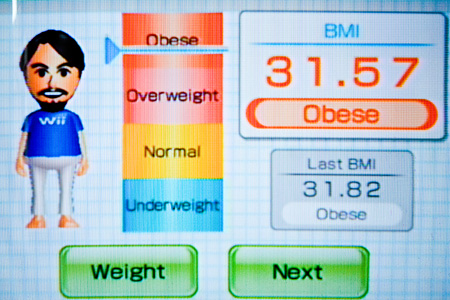 Wii Fit says I'm Obese