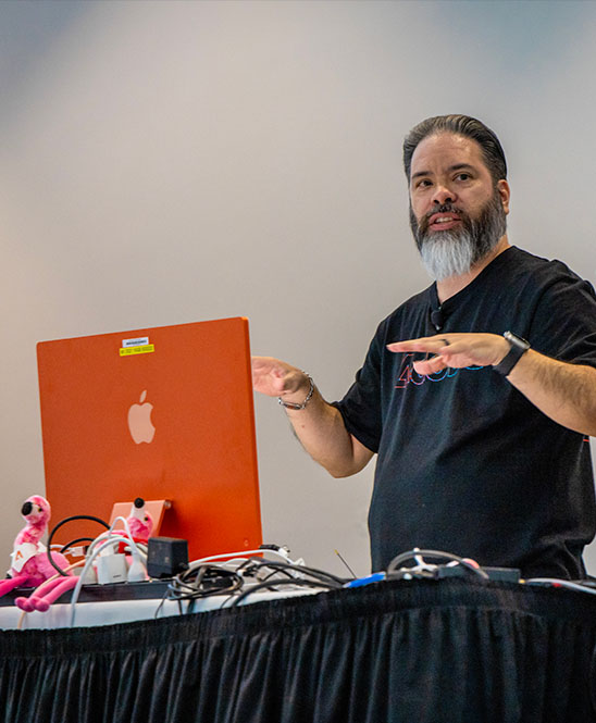 AJ Wood teaching Photoshop at Adobe MAX